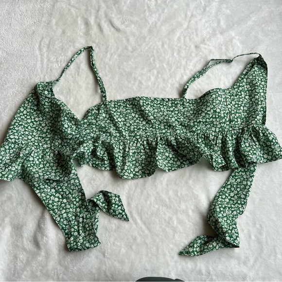 Shein Floral Tie Front Cami Top - Picture 7 of 8